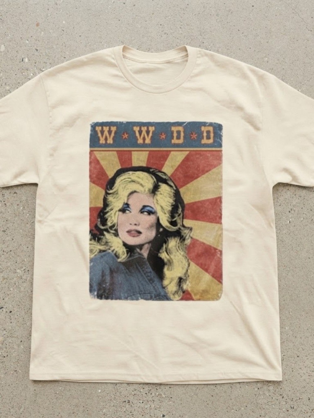 Dolly Parton Graphic Tee Cream Gildan T-shirt